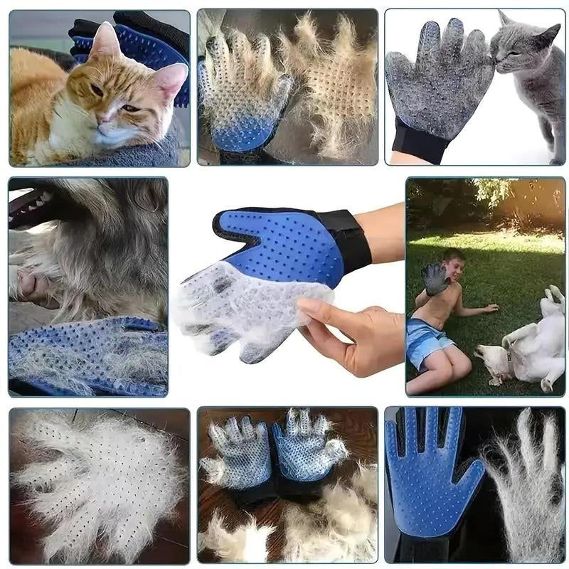 Silicone Pet Grooming Glove, 1 Count Pet Bath Glove, Pet Hair Removal Glove, Pet Bath Massage Glove, Pet Supplies Dog Stuff Cat Stuff