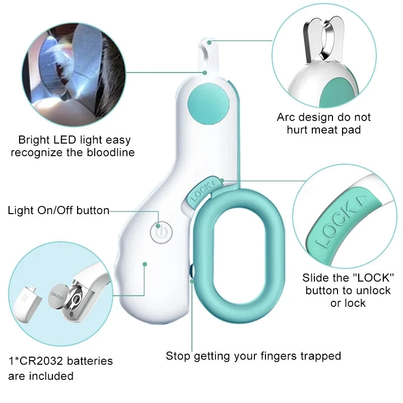 LED Illuminated Pet Nail Clipper